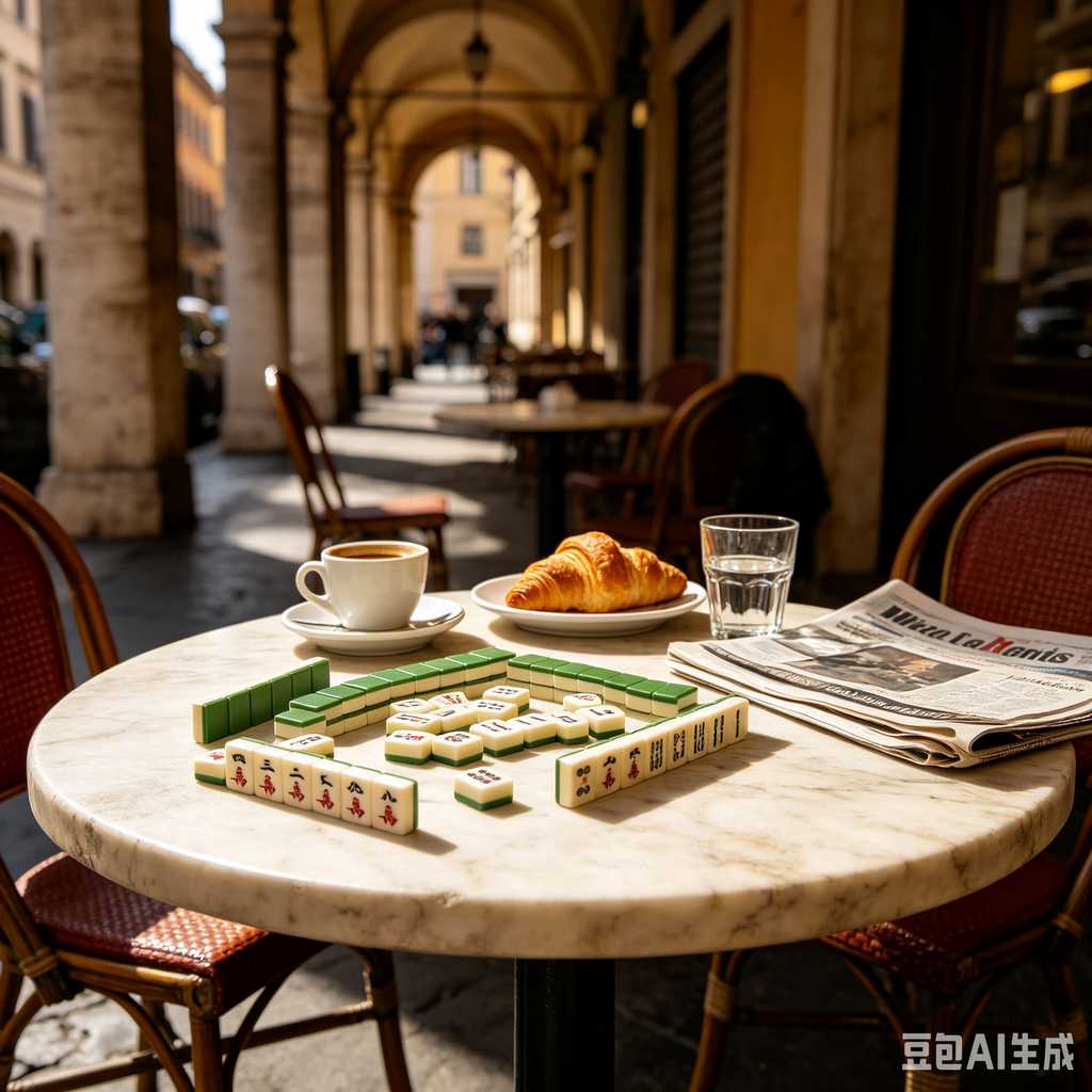 modern text mahjong tiles